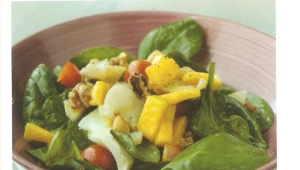 ENSALADA DE BACALAO CON VINAGRETA DE MANGO